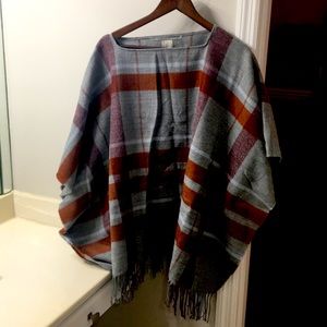 Plaid Poncho - OSFM